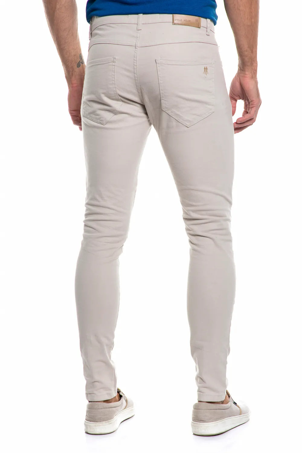 Calça Sarja Masculina Básica Bege Claro