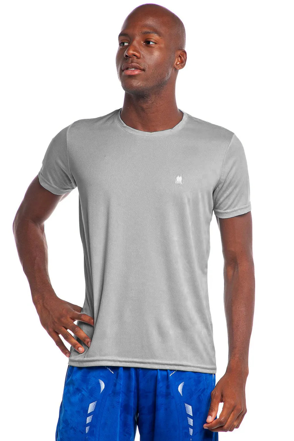 Camiseta Masculina Sports Lisa Cinza Escuro