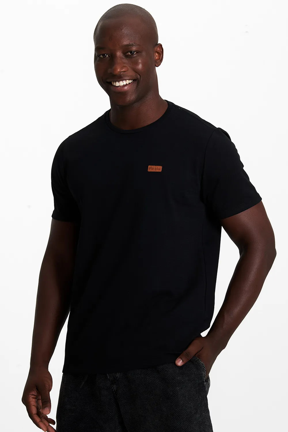 Camiseta Masculina Manga Curta Preto