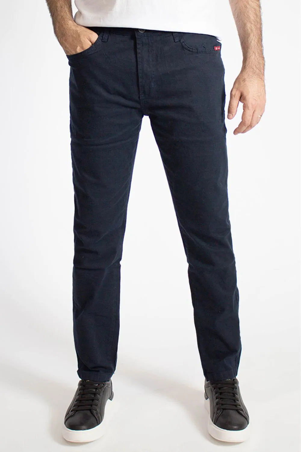 Calça Sarja Masculina Slim Básica Azul Escuro