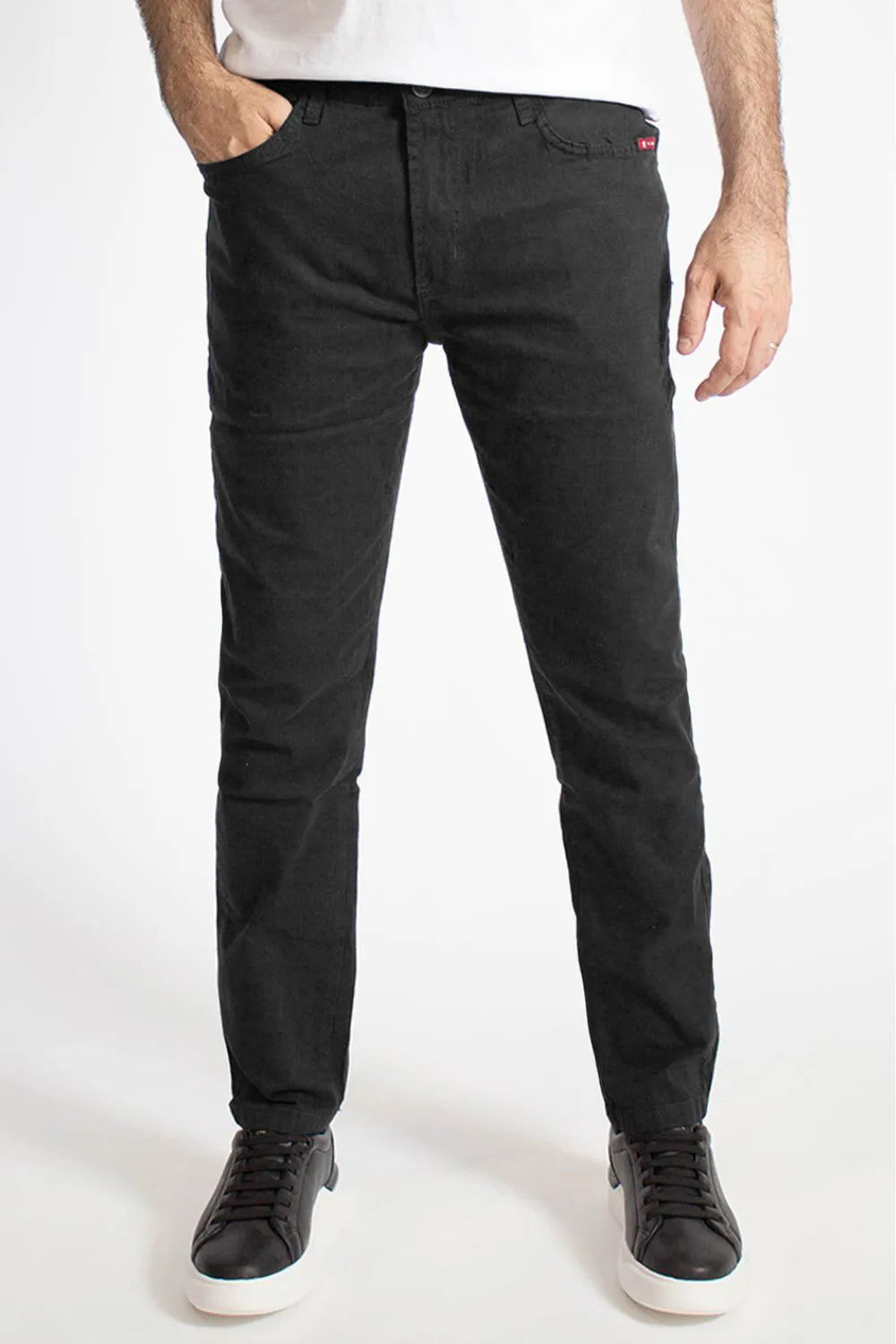 Calça Sarja Masculina Slim Básica Preto