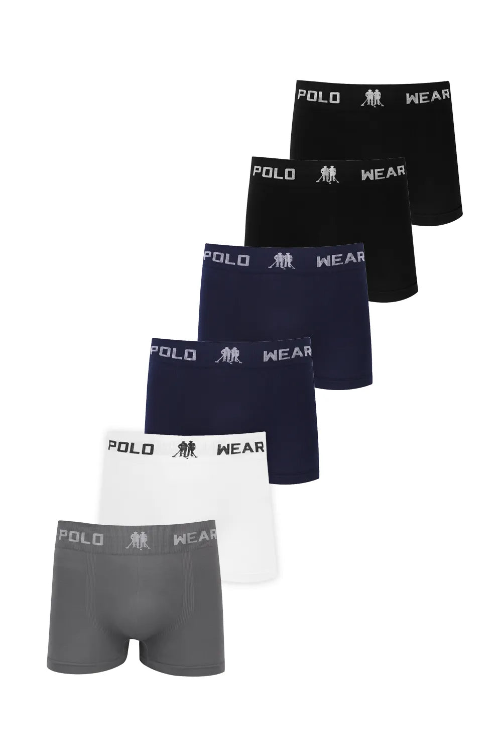 Kit 6 Cuecas Boxer Logo Elástico Sortido