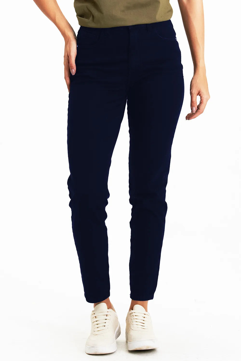 Calça Feminina Sarja Skinny Azul Escuro
