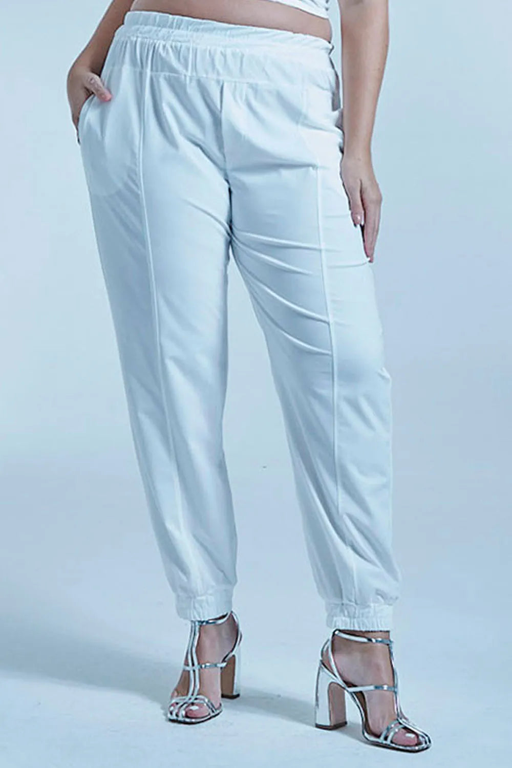 Calça Feminina Jogger Casual Smk Off White