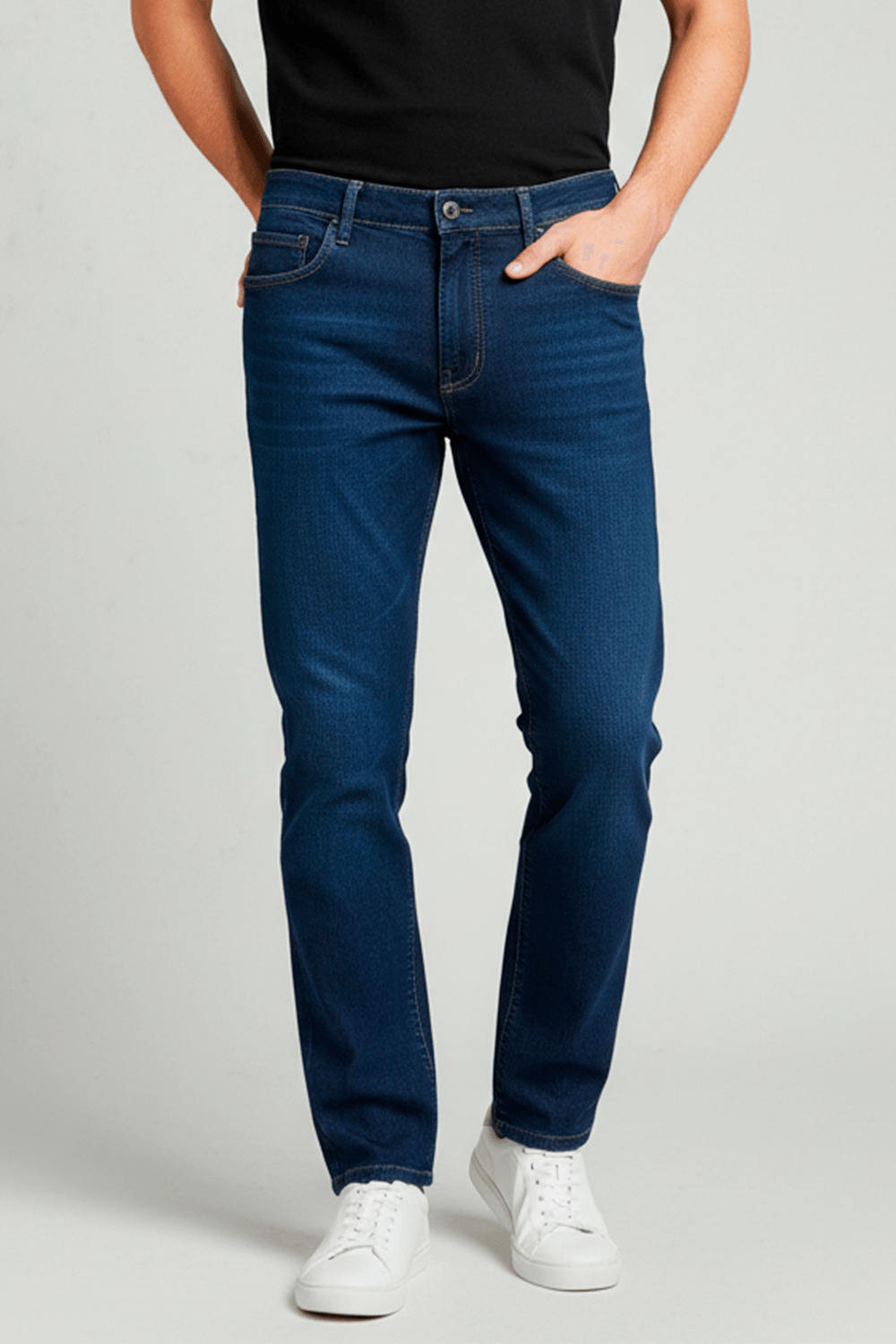 Calça Jeans Masculina Slim Básica Jeans Escuro