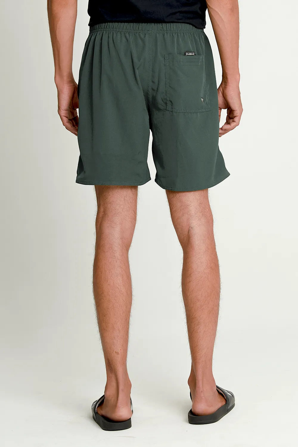 Short Vôlei Masculino Básico Liso Verde Escuro