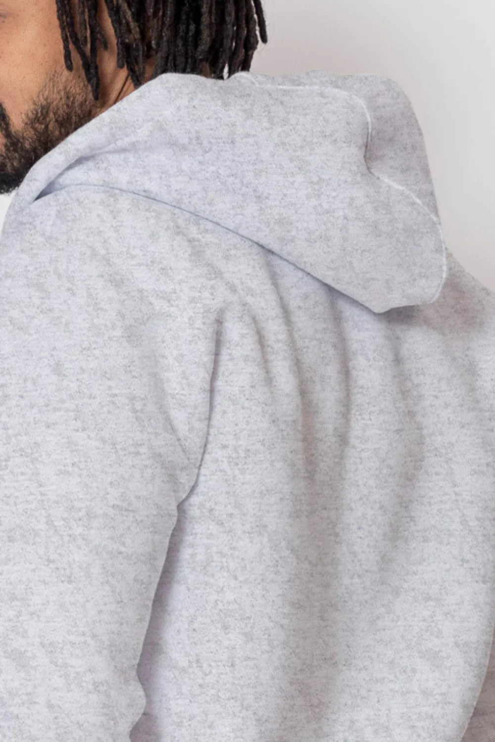 Blusa Moletom Masculina Com Zíper Mescla Claro