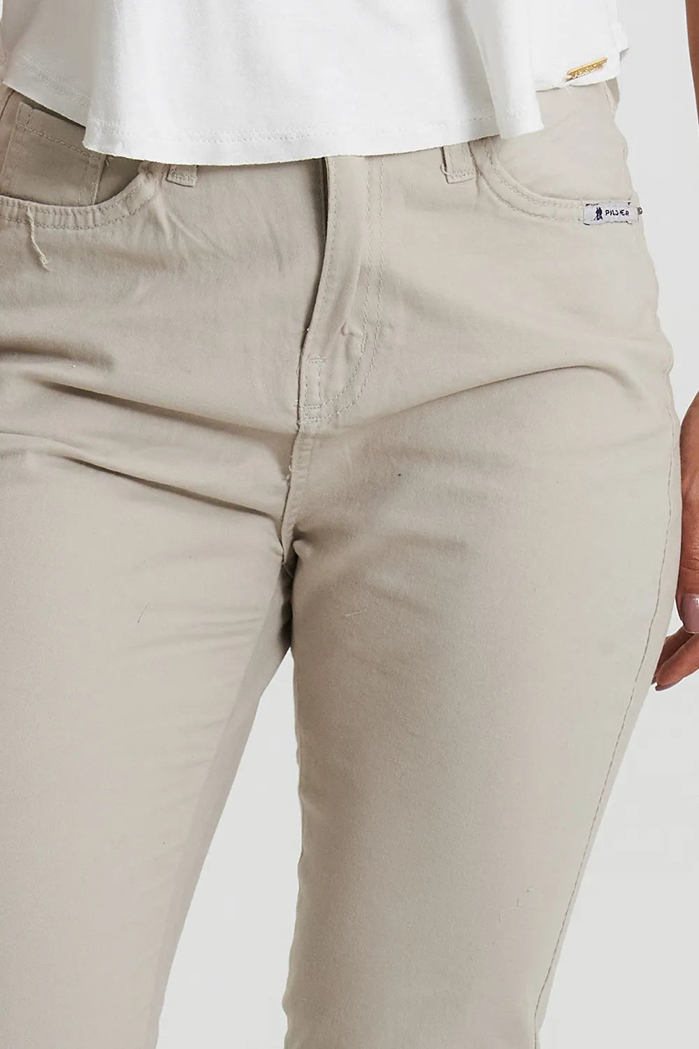 Calça Feminina Sarja Skinny Claro