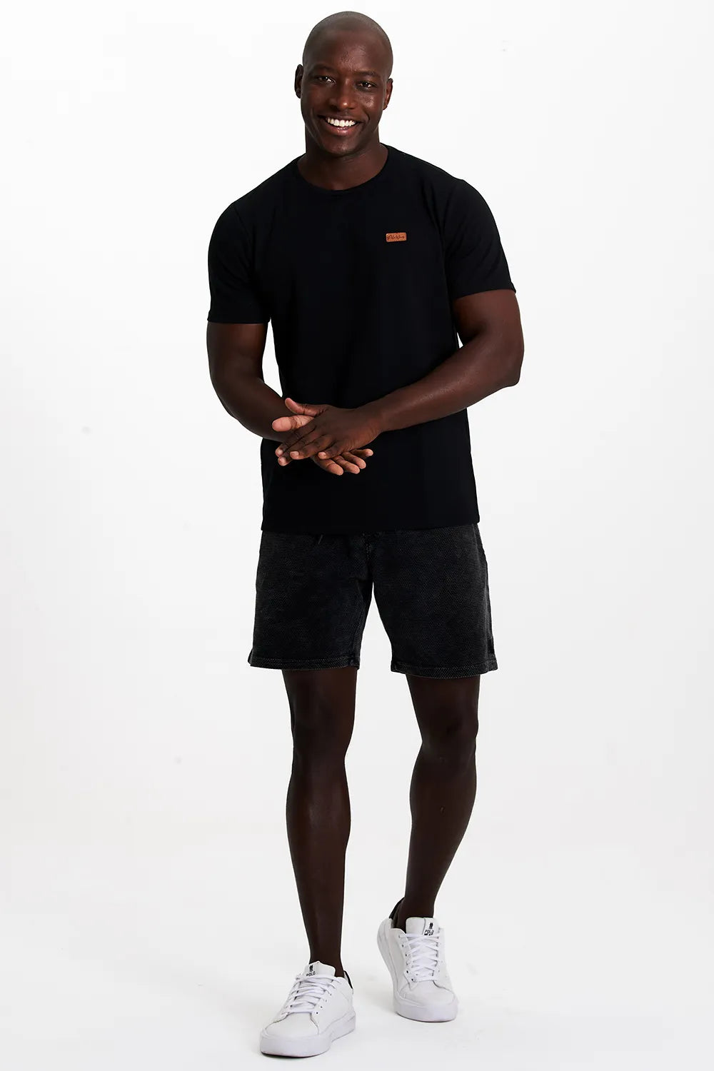 Camiseta Masculina Manga Curta Preto