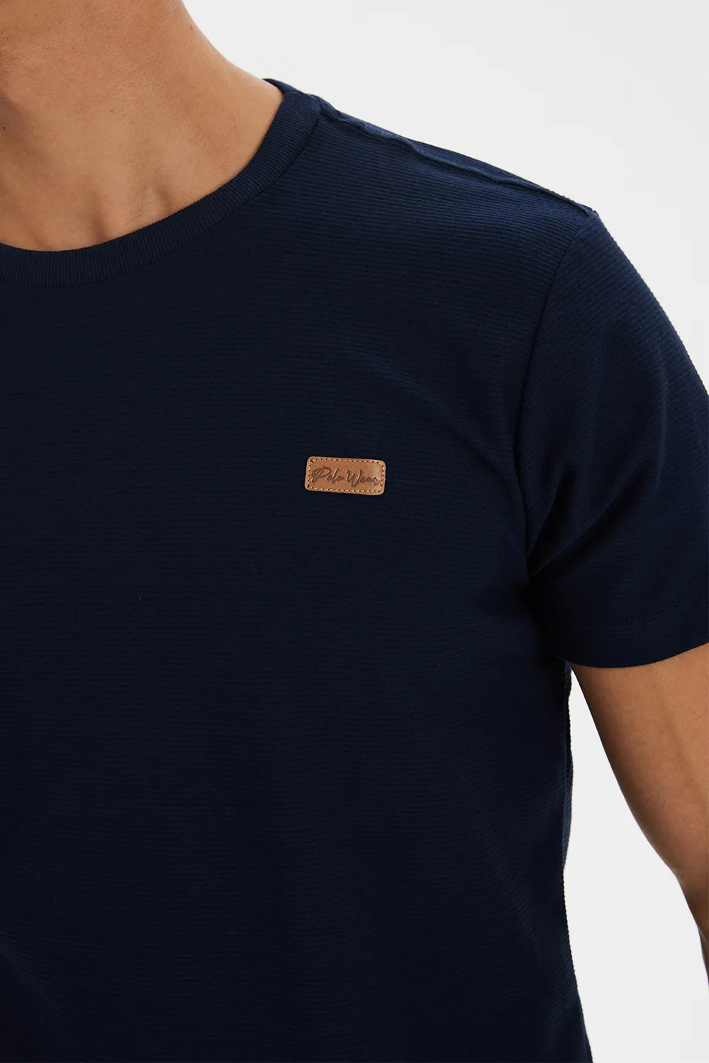 Camiseta Masculina Manga Curta Azul Escuro