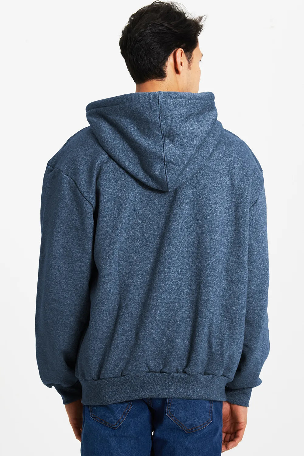 Blusa Moletom Masculina Com Zíper Mescla Escuro