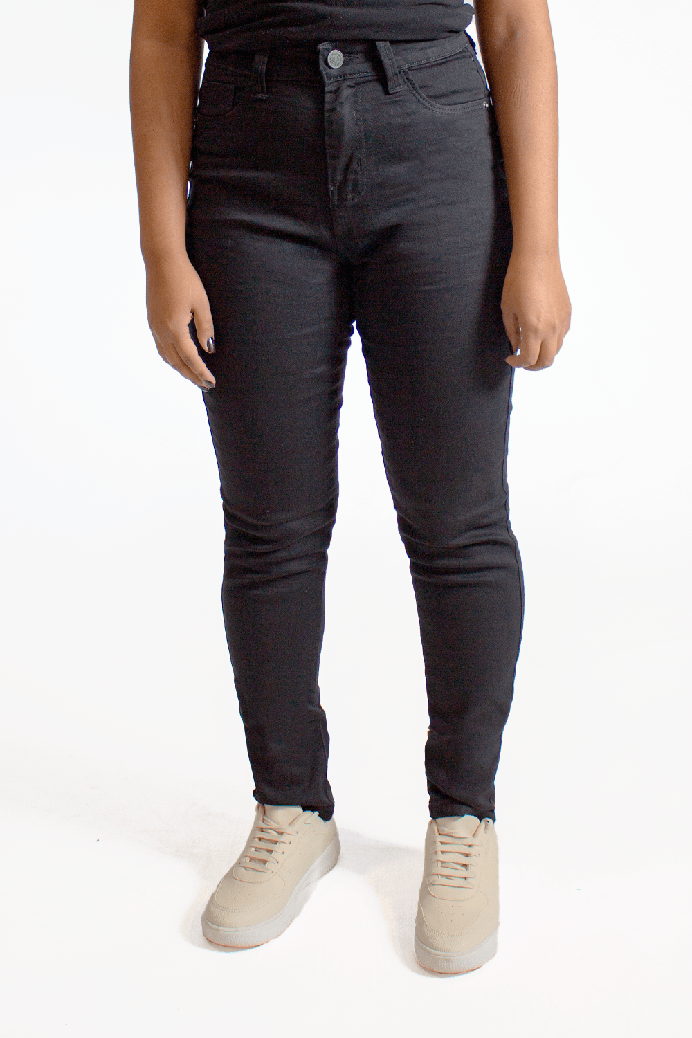 Calça Jeans Feminina Skinny Pala Coração Preto