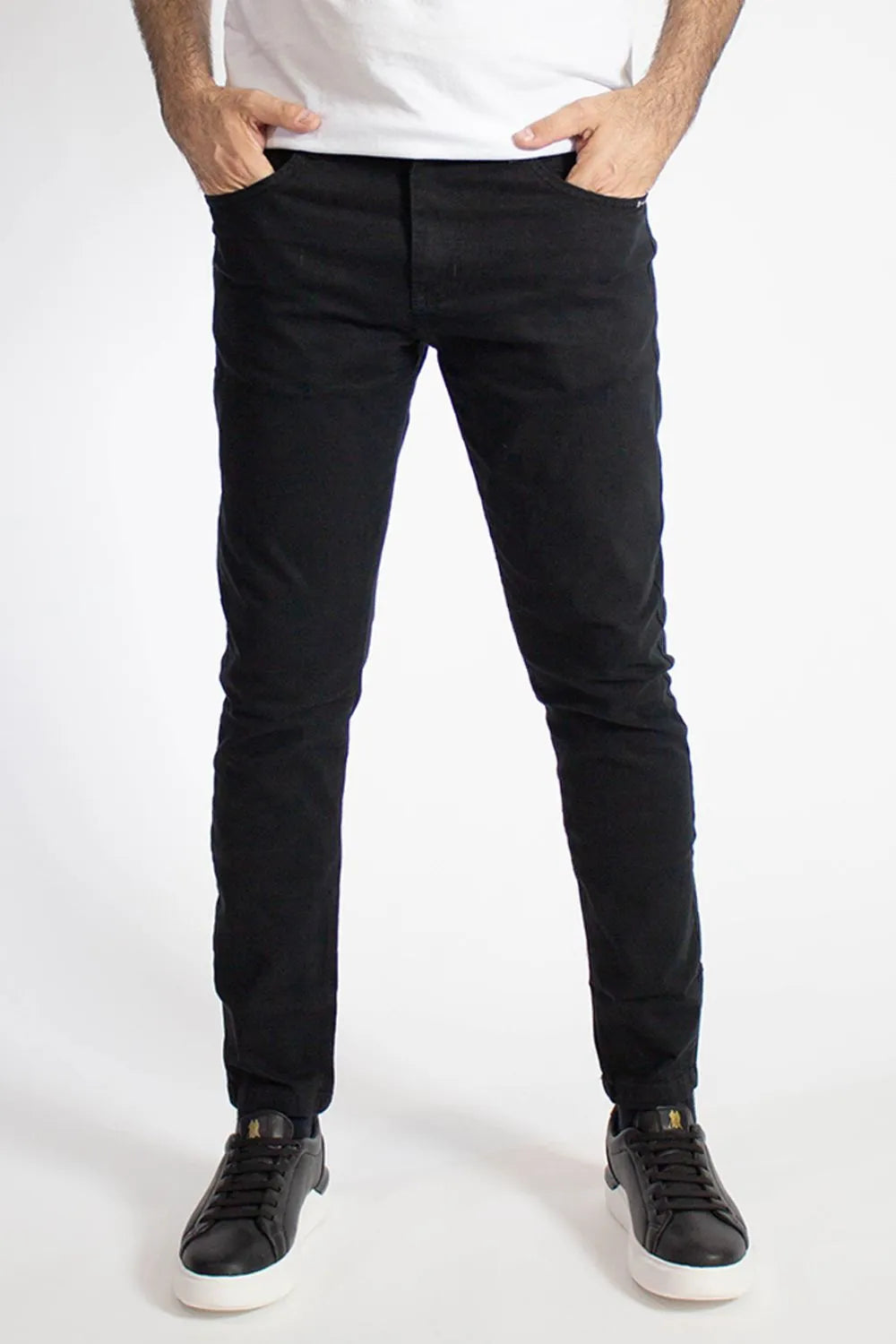 Calça Sarja Masculina Skinny Básica Five Preto