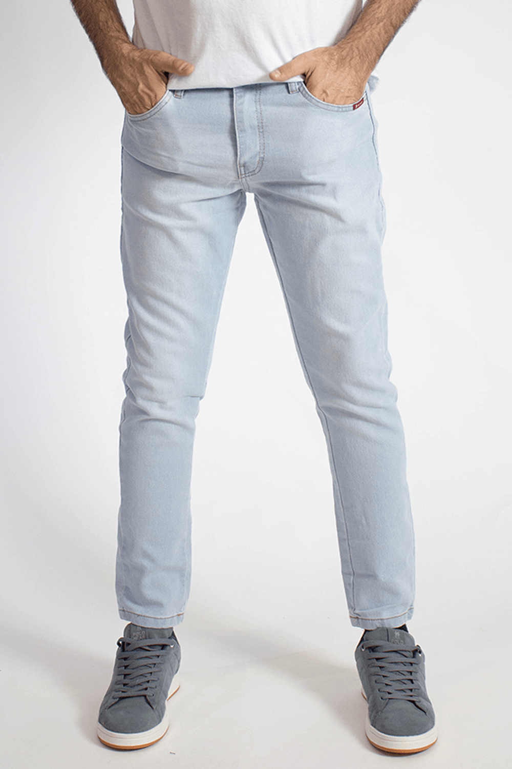 Calça Jeans Masculina Skinny Básica Jeans Claro
