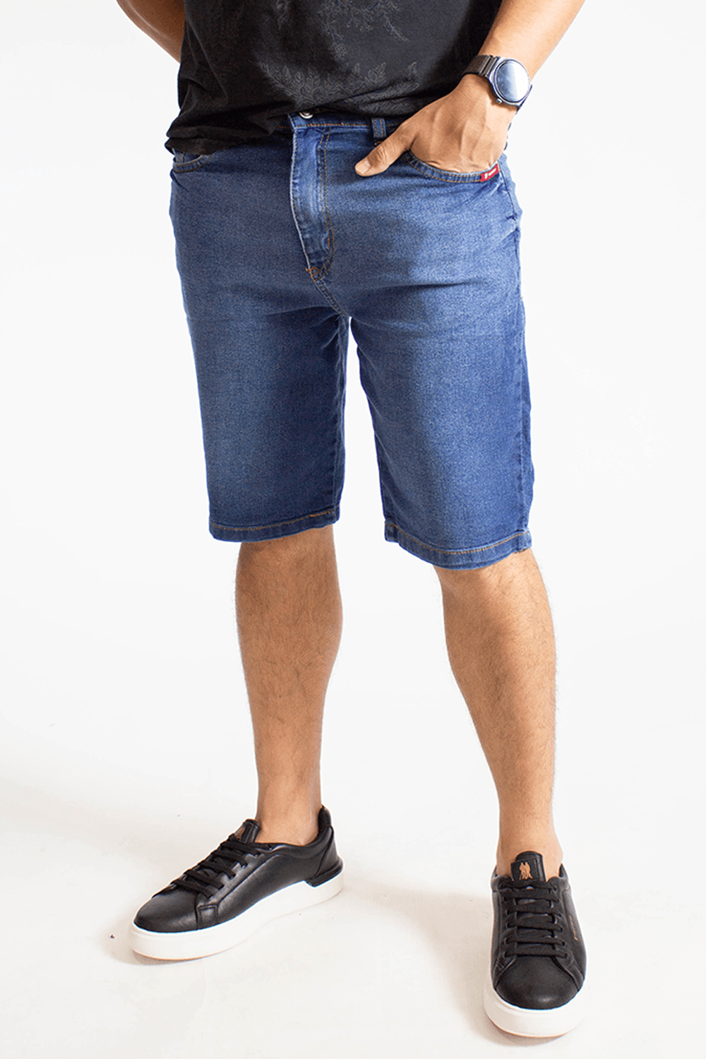 Bermuda Jeans Masculina Slim Power Jeans Médio