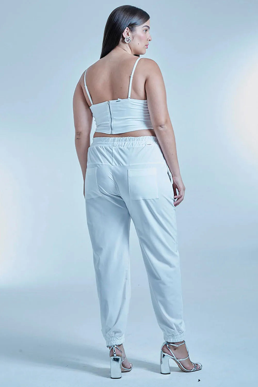 Calça Feminina Jogger Casual Smk Off White