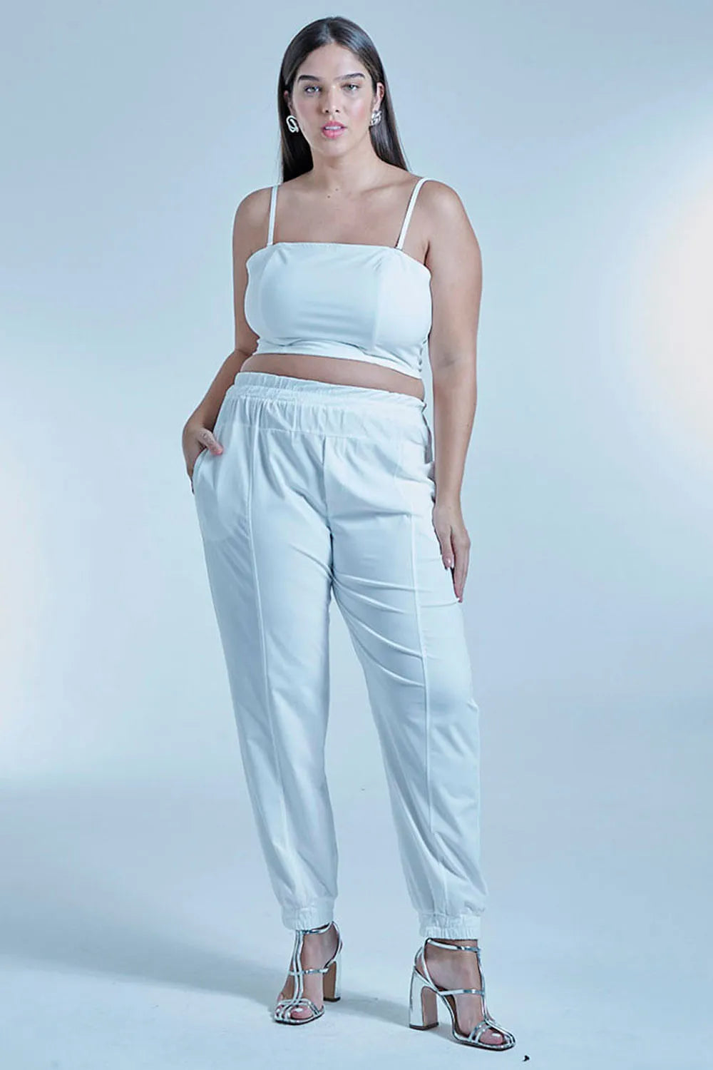 Calça Feminina Jogger Casual Smk Off White